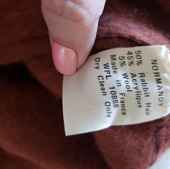 🫖2/$20 Vintage Rabbit Hair Hat Made In France - Picture 5 of 5